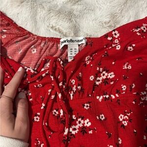 Small Charlotte Russe Red Floral Dress for Summer
